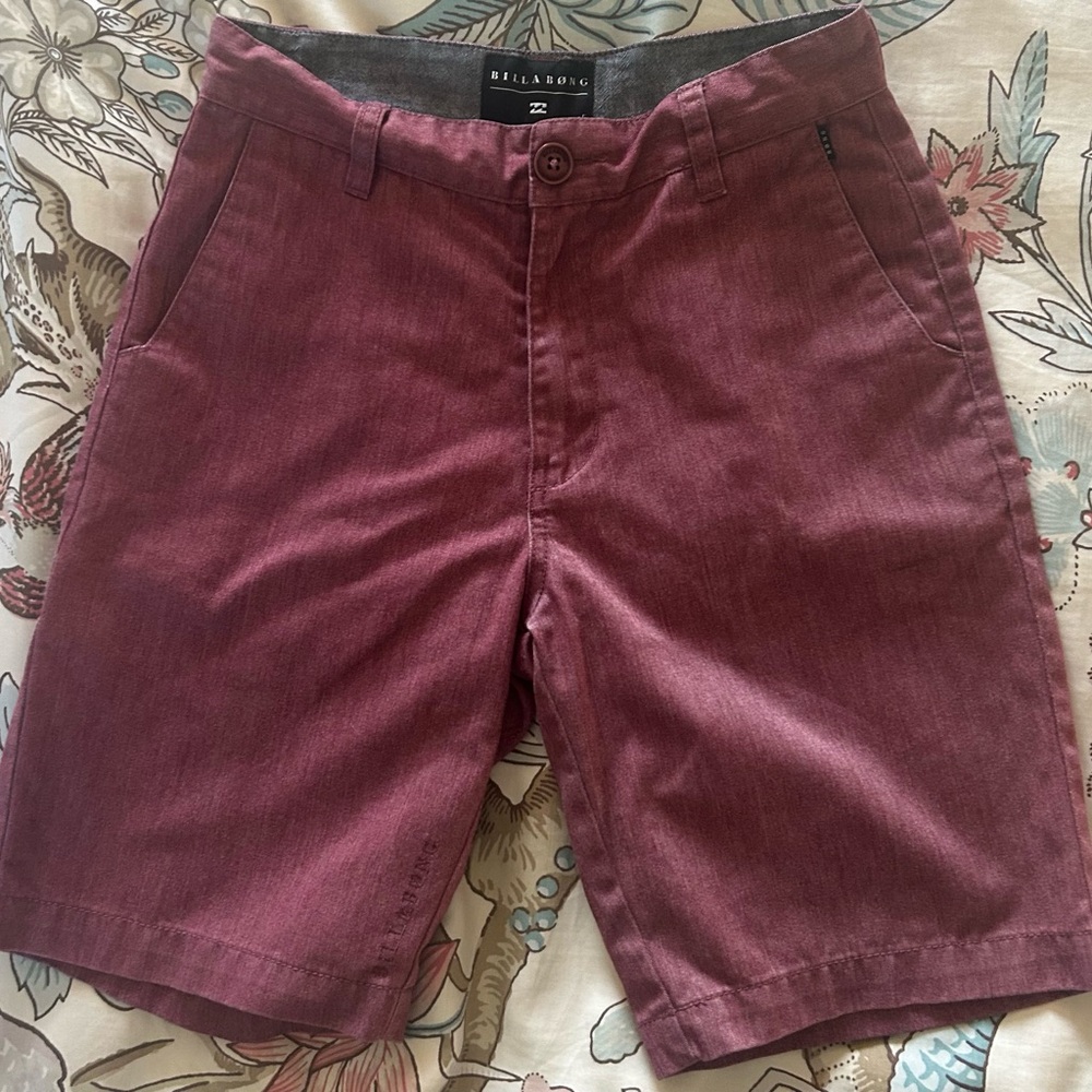 Billabong Men's Burgundy Flat Front Shorts